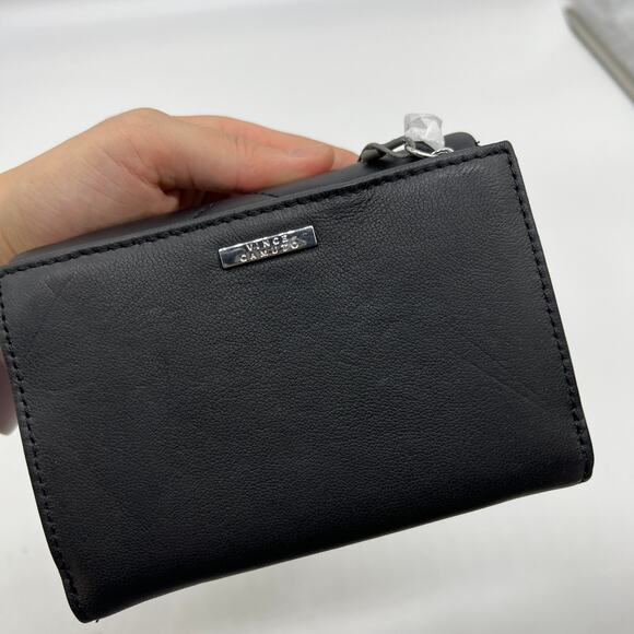 Vince Camuto Doty Wallet	Black Leather Size Small - Picture 2 of 16